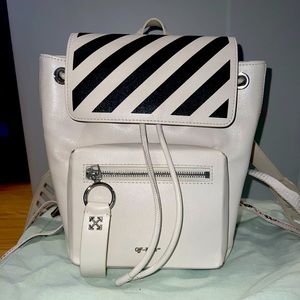 OFF-WHITE Diag Binder Backpack in White
